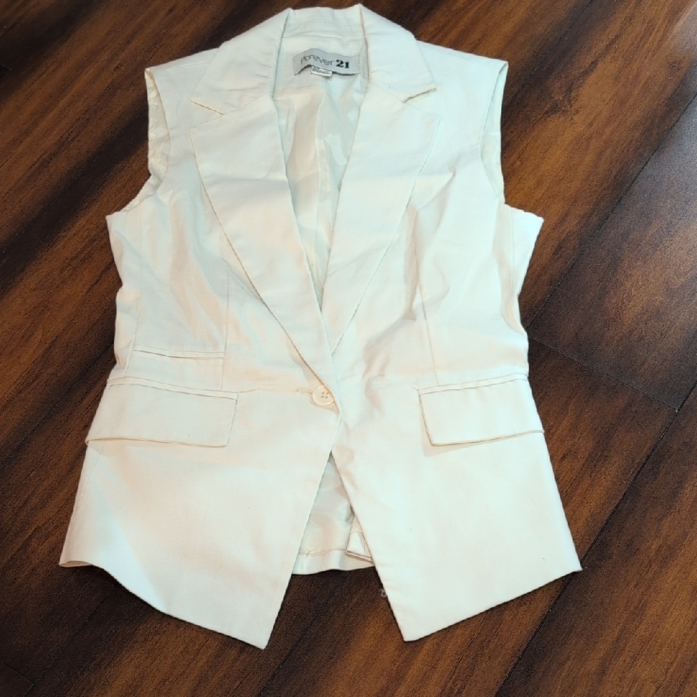Forever 21 Ivory Vest